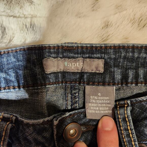 Apt. 9 Denim Capri Cropped Jeans Women’s Size 4 Blue Casual Stretch - Picture 2 of 6